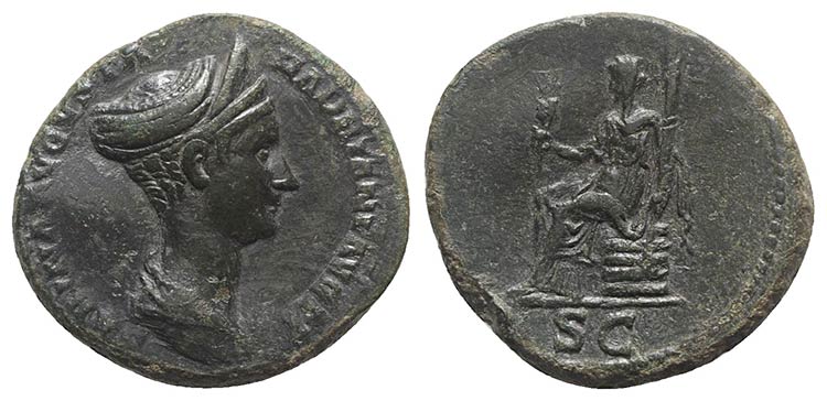 Sabina (Augusta, 128-136/7). Æ As ... 