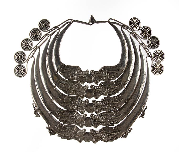 Miao silver ceremonial necklace - ... 