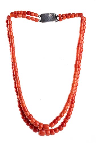 Coral necklace   two strands of ... 