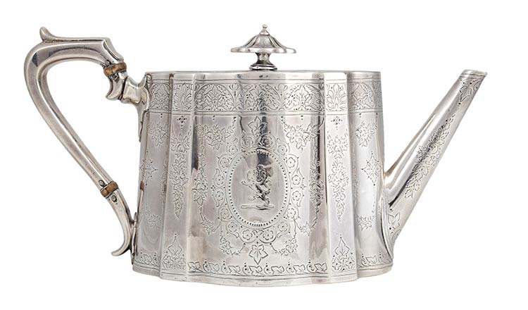 Victorian sterling silver tea pot ... 