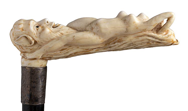 Antique ivory mounted erotic ... 