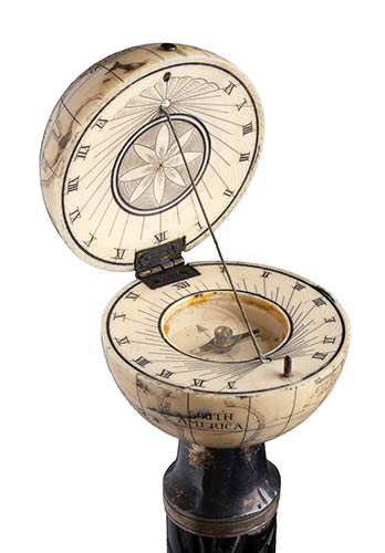 Antique ivory mounted compass ... 