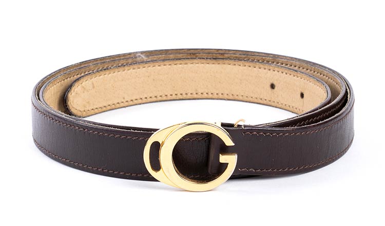 GUCCI LEATHER BELT 70s  Brown ... 