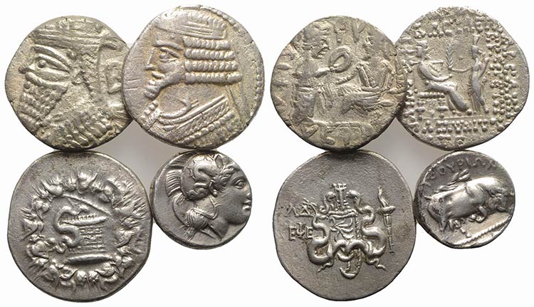 Lot of 4 AR Greek coins, including ... 