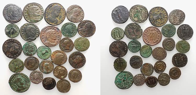 Lot of 25 Late Roman Imperial Æ ... 
