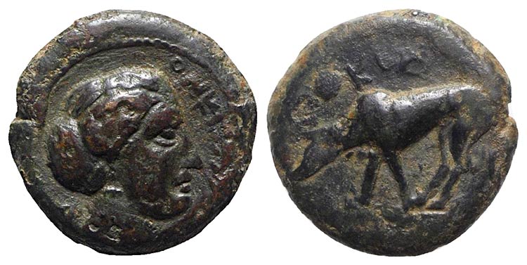 Sicily, Eryx, c. 390-380 BC. Æ ... 