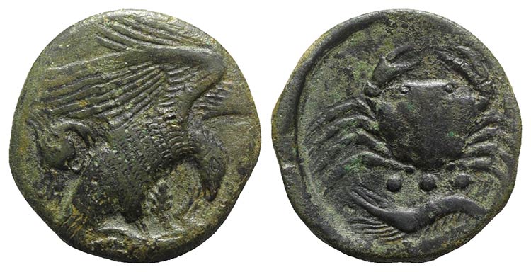 Sicily, Akragas, c. 420-406 BC. Æ ... 