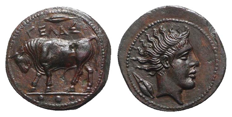 Sicily, Gela, c. 420-405 BC. Æ ... 