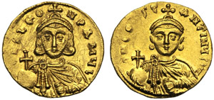 Leone III con Costantino V (717-741), ... 