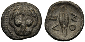 Sicilia, Litra, Leontini, c. 485-466 a.C.; ... 