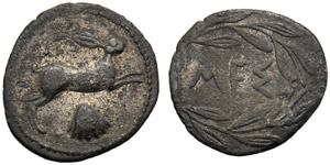 Sicilia, Litra, Messina, c. 420-413 a.C.; AR ... 