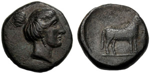 Sicilia, Hexas (?), Nakona, c. 330-310 a.C.; ... 
