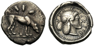 Sicilia, Didramma, Segesta, c. 475-450 a.C.; ... 