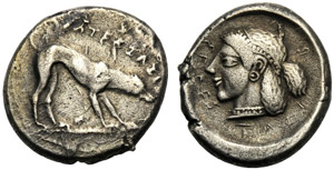 Sicilia, Didramma, Segesta, c. 475-450 a.C.; ... 