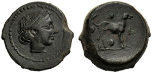 Sicilia, Trias, Segesta, c. 420 a.C.; AE (g ... 