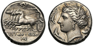 Sicilia, Agatocle (317-289), Tetradramma, ... 