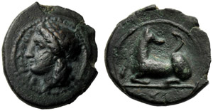Sicilia, Agatocle (317-289), Bronzo, ... 