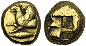 Misia, Statere, Cizico, c. 550-500 a.C.; EL ... 