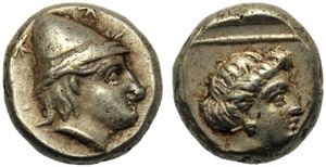Lesbo, Hekte, Mitilene, c. 377-326 a.C.; EL ... 