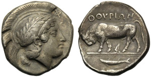 Lucania, Statere, Thurii, c. 443-400 a.C.; ... 