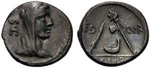 P. Sulpicius Galba, Denario, Roma, 69 a.C.; ... 