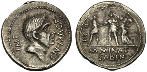 Cn. Pompeius f. con M. Minatius Sabinus, ... 