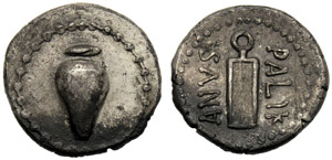 M. Lollius Palicanus, Sesterzio, Roma, 45 ... 