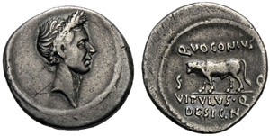 Q. Voconius Vitulus, Denario, Roma, c. 40 ... 