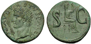 Divo Augusto (Tiberio, 14-37), Asse, Roma, ... 