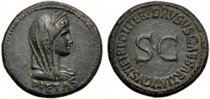 Livia (Tiberio, 14-37), Dupondio, Roma, ... 