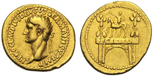 Druso Maggiore (Claudio, 41-54), Aureo, ... 