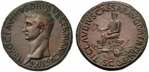 Druso Maggiore (Claudio, 41-54), Sesterzio, ... 
