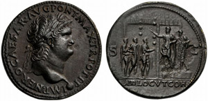 Nerone (54-68), Sesterzio, Lugdunum, 66 ... 