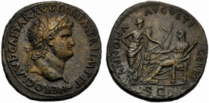 Nerone (54-68), Sesterzio, Lugdunum, 65 ... 