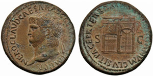 Nerone (54-68), Sesterzio, Roma, 65 d.C.; AE ... 