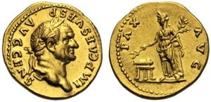 Vespasiano (69-79), Aureo, Roma, 73 d.C.; AV ... 