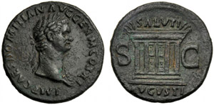 Domiziano (81-96), Asse, Roma, 85 d.C.; AE ... 