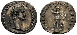 Domiziano (81-96), Denario, Roma, 87 d.C.; ... 