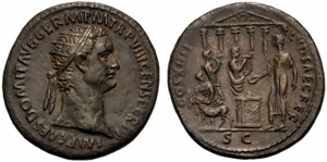 Domiziano (81-96), Dupondio, Roma, 88 d.C.; ... 