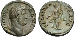 Adriano (117-138), Asse o Dupondio, Roma, ... 
