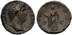 Elio Cesare (Adriano, 117-138), Sesterzio, ... 