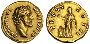 Antonino Pio (138-161), Aureo, Roma, 139 ... 