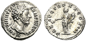 Marco Aurelio (161-180), Denario, Roma, ... 