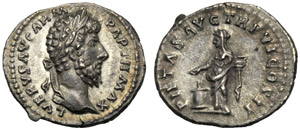 Lucio Vero (161-169), Denario, Roma, 165-166 ... 