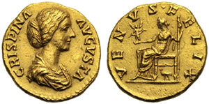 Crispina (Commodo, 177-192), Aureo, Roma, ... 