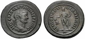 Diocleziano (284-305), Medaglioncino, Roma, ... 