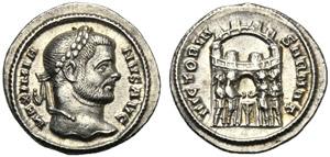 Massimiano Erculio (286-310), Argenteo, ... 