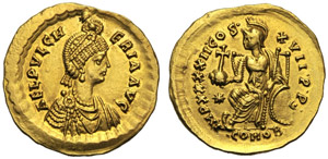 Aelia Pulcheria (Teodosio II, 408-450), ... 