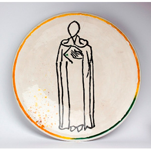 Ceramic plate of Sergio Trama, 1997, ... 