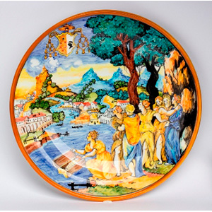 Ceramic plate of Sergio Trama resembling the ... 